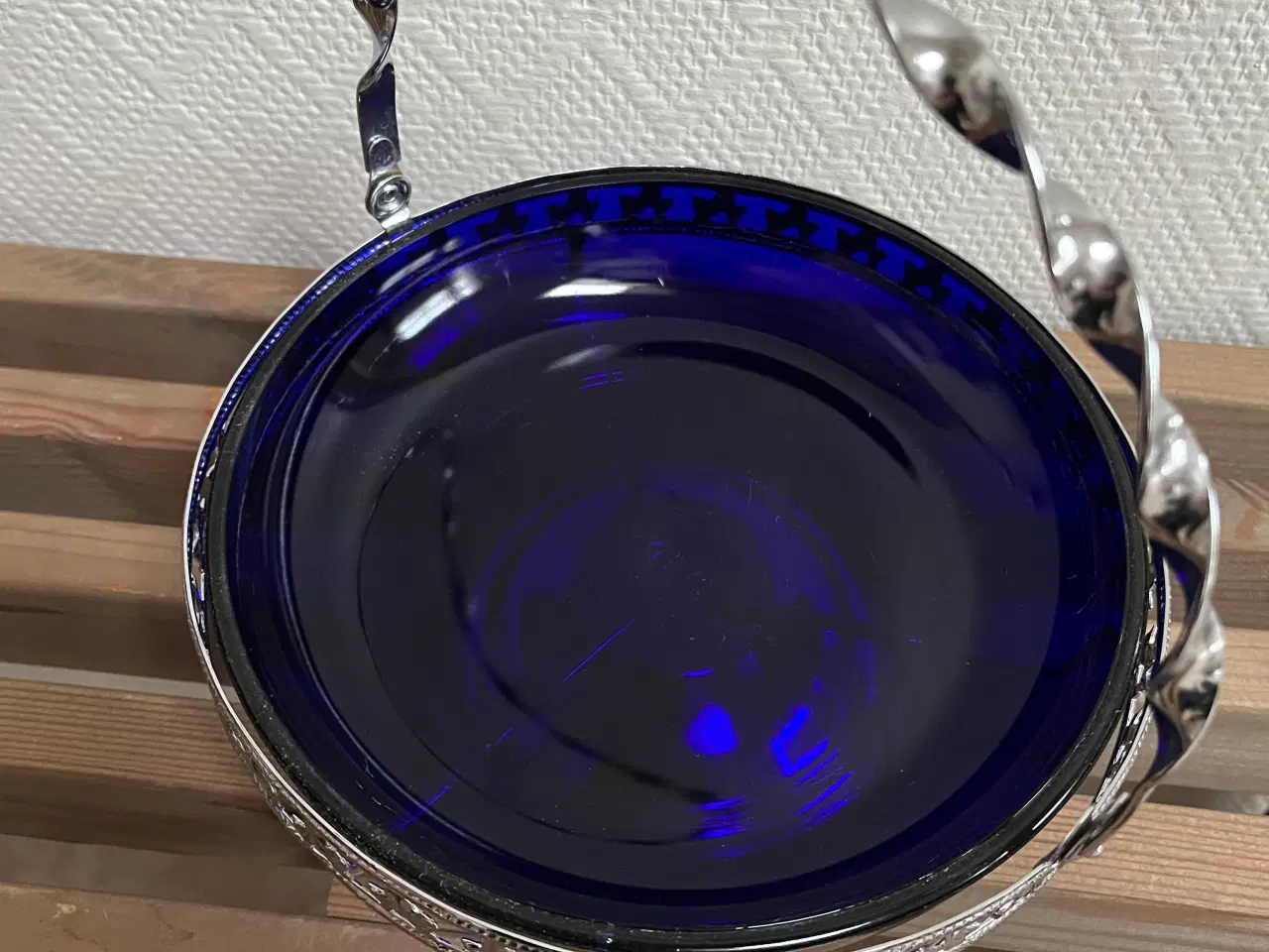 Billede 3 - Opsats med blåt glas
