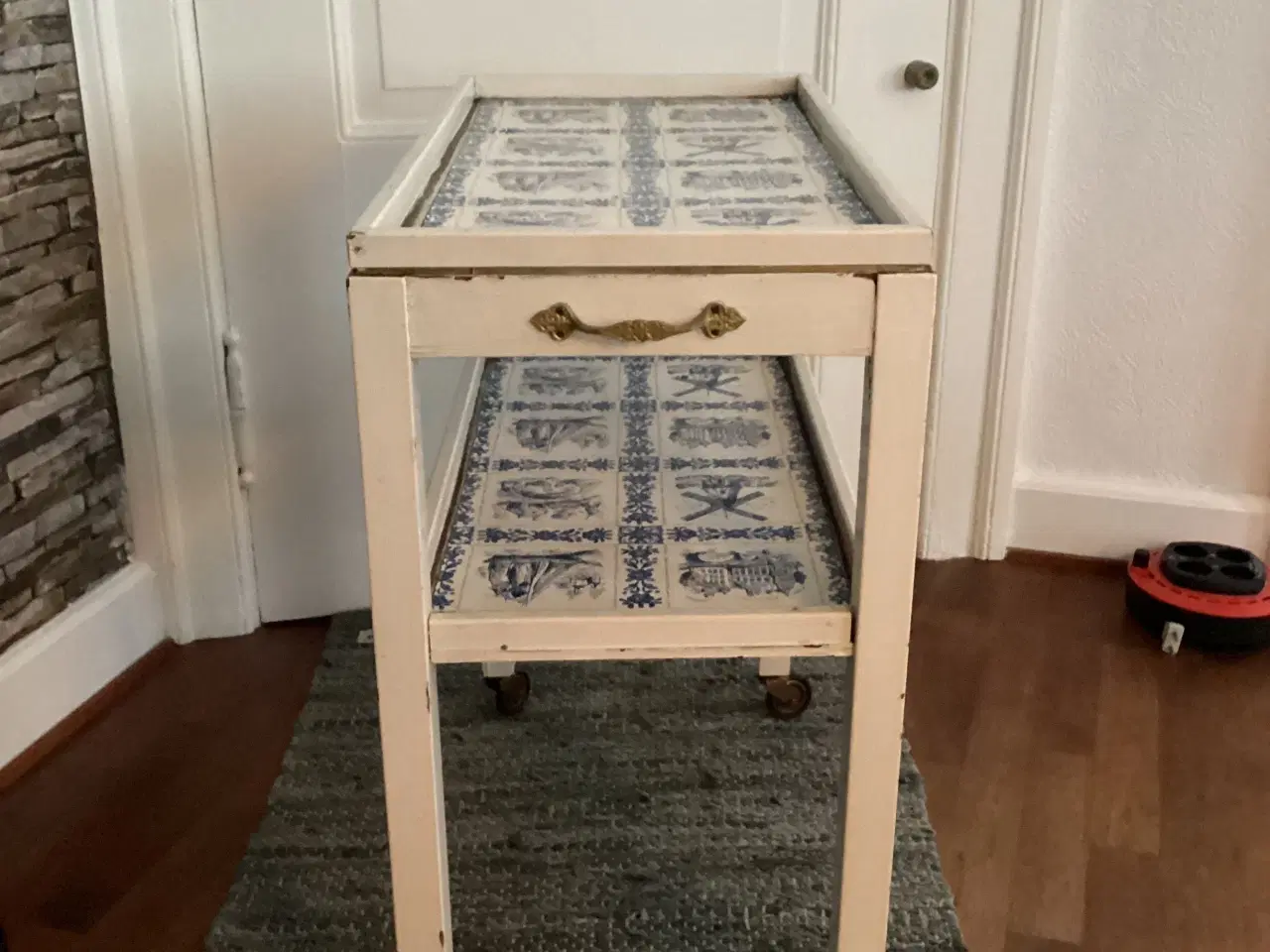 Billede 3 - Vintage rullebord-barbord med messinghåndtag