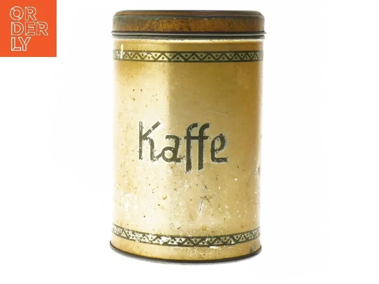 Billede 1 - Vintage Kaffedåse med låg (str. Ø 11,5 cm længde 17,5 cm)