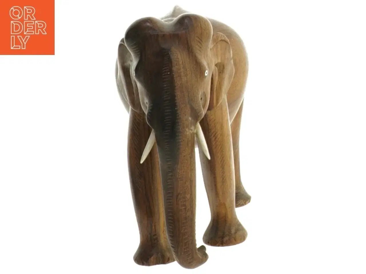 Billede 4 - Træfigur af elefant (str. 16,5 cm)