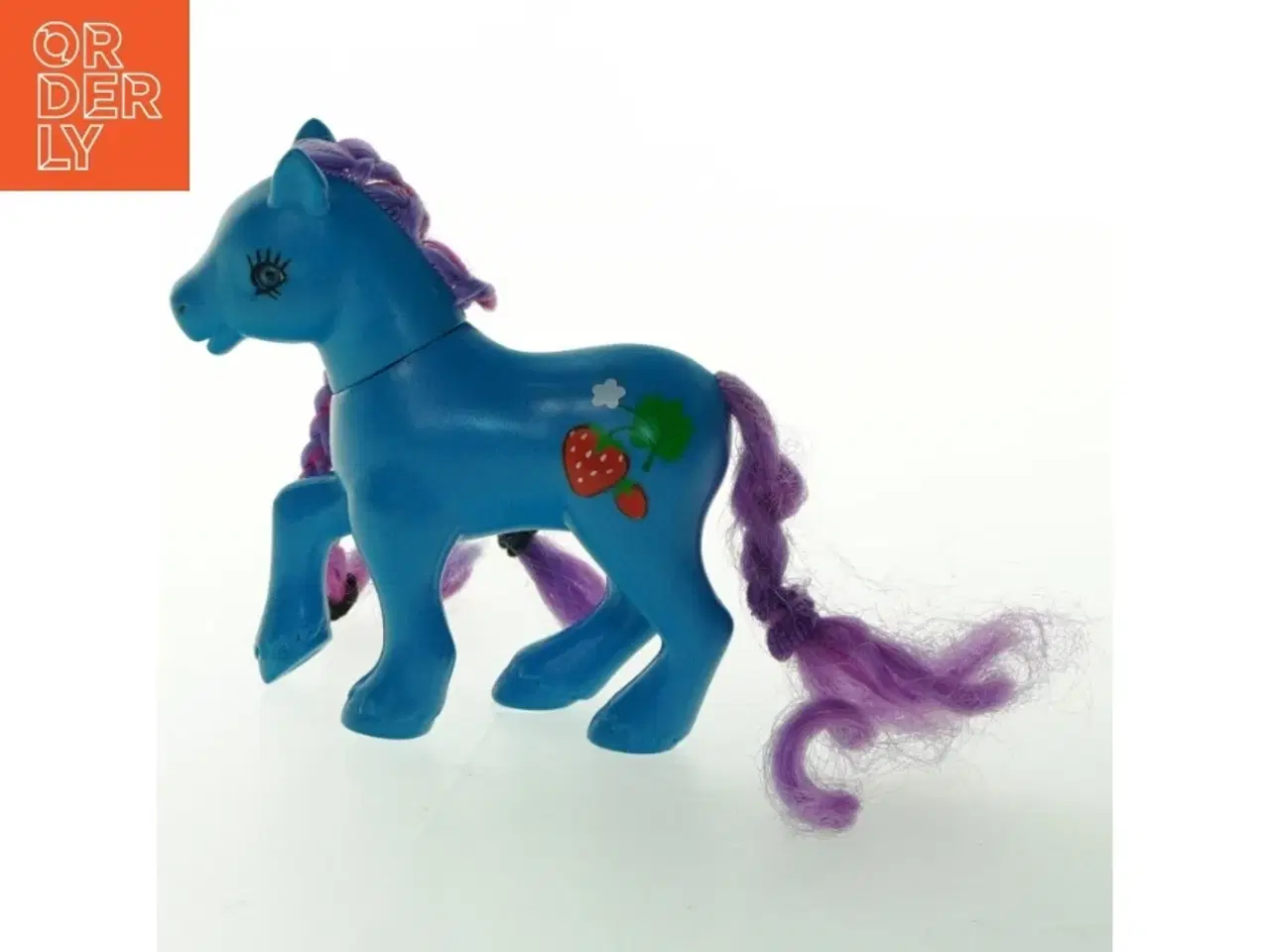 Billede 4 - Blåt pony legetøj med lilla manke (str. 12x12 cm)