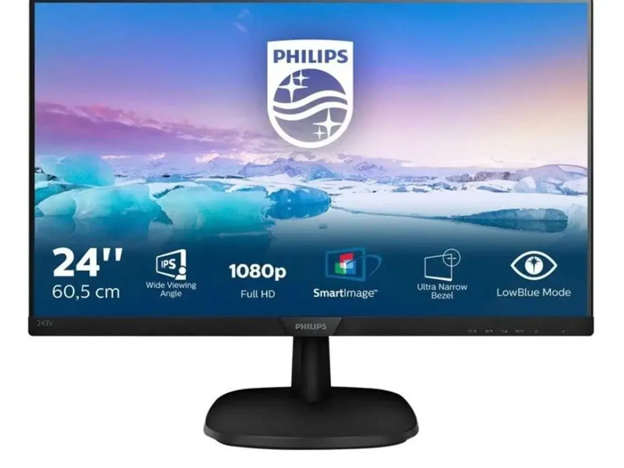 Billede 1 - Philips 24" LED Skærm - 60 hz 1080p