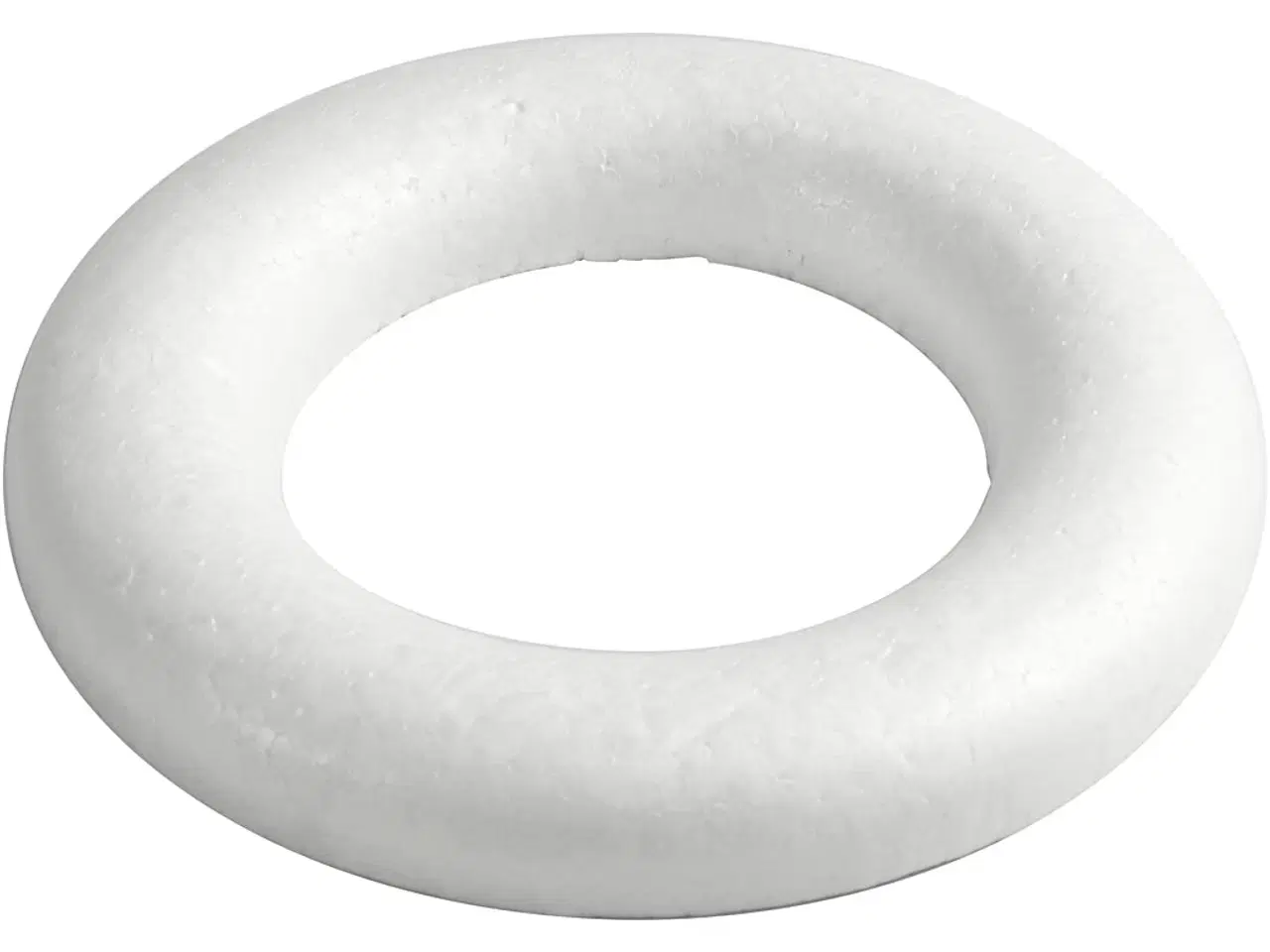 Billede 1 - Ring med flad bagside, str. 20 cm, tykkelse 25 mm, hvid, 1 stk.