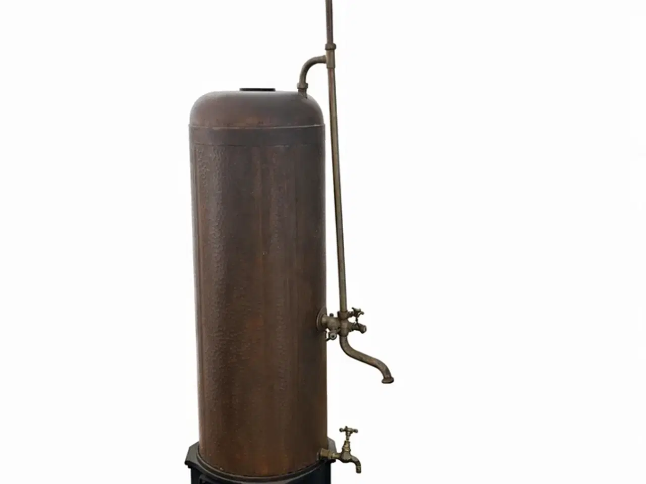 Billede 1 - Antik Kobber kedelbruser med brændefyret vandopvarming. STRØMBERG