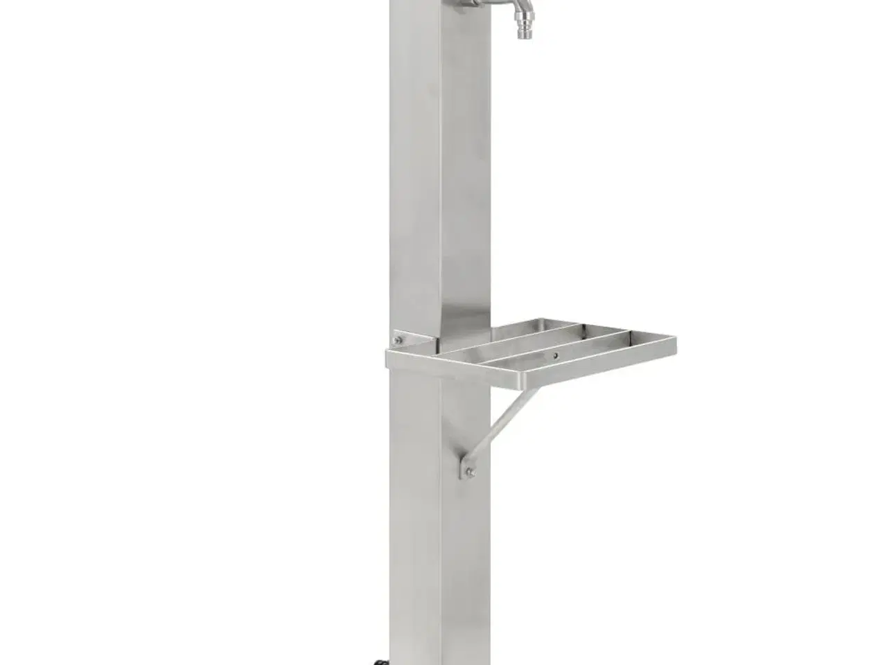 Billede 1 - Vandsøjle til haven 95 cm rustfrit stål firkantet