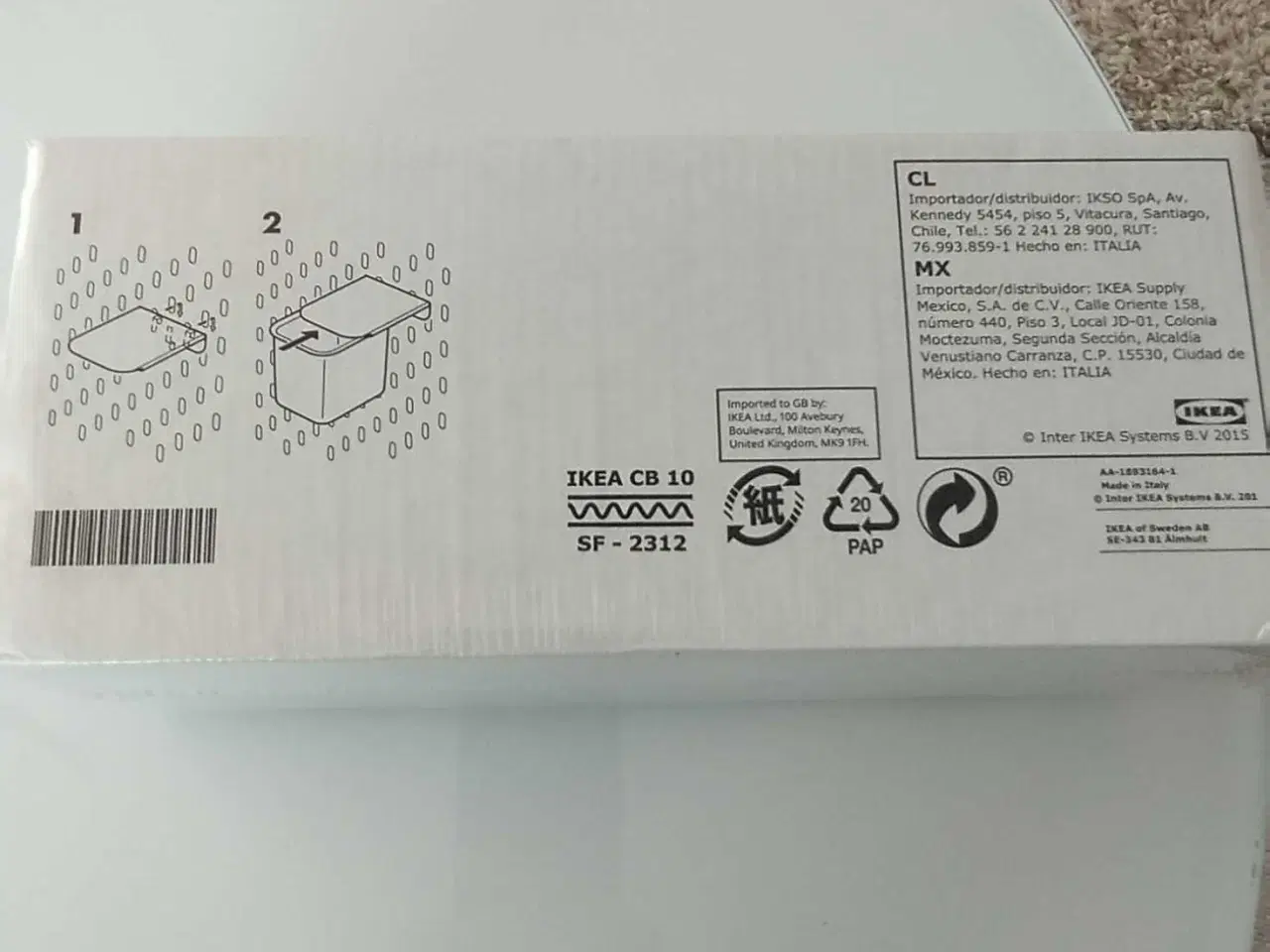 Billede 4 - IKEA "SKÅDIS" beholder med låg. Hvid.