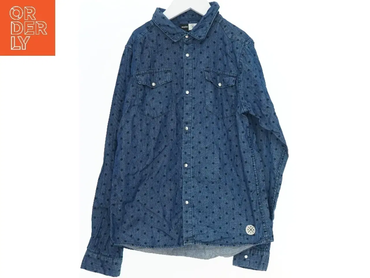 Billede 1 - Skjorte i denim med prikker fra Molo (str. 152)