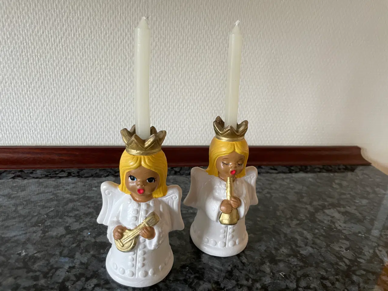 Billede 1 - 2 englelysestager fra 1970'erne