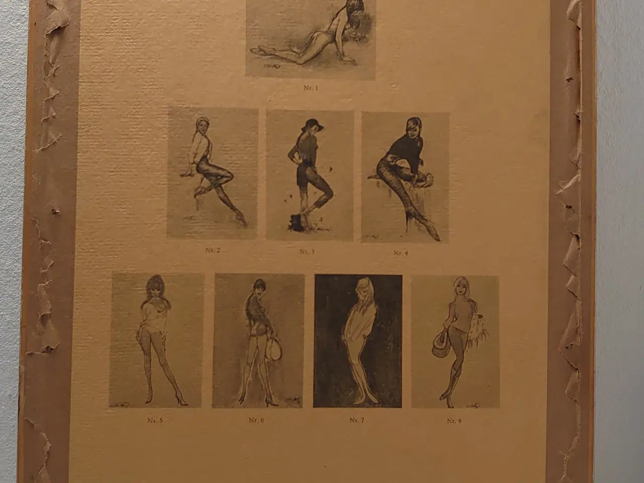 Billede 3 - Christel tegning indrammet. (26,5 x 39)cm. 1959
