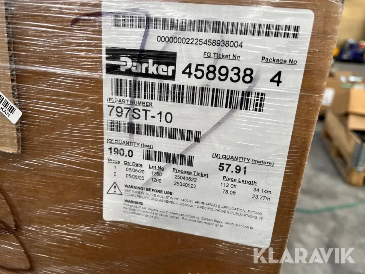 Billede 10 - Hydraulikslanger Parker 797ST-10 6lag 16mm - 239 meter