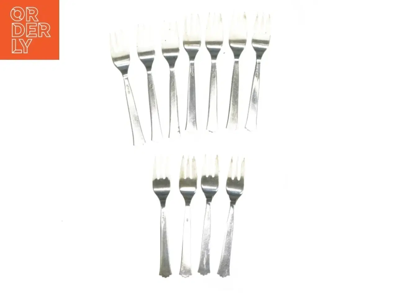 Billede 5 - Diplomat sølvplet Sæt med gafler og skeer (11 stk kagegafler. 14 cm. 13 teskeer. 11,5 cm)