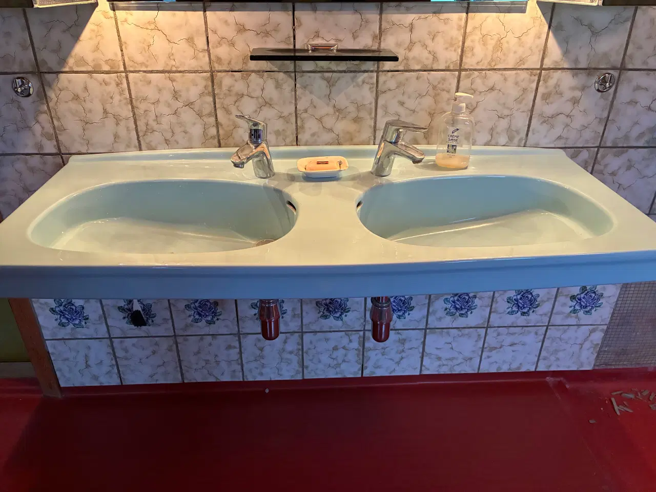 Billede 2 - Blå retro dobbelt håndvask