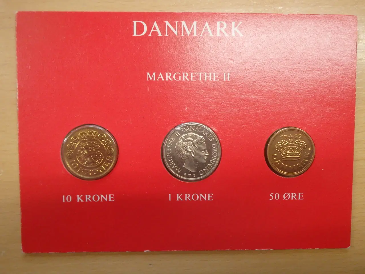 Billede 4 - 1989 Dr. Margrethe de II Det røde møntsæt fra DK