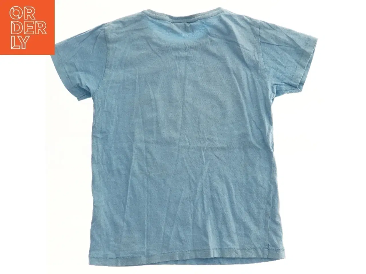 Billede 2 - Blå T-shirt med print fra Molo (str. 116)