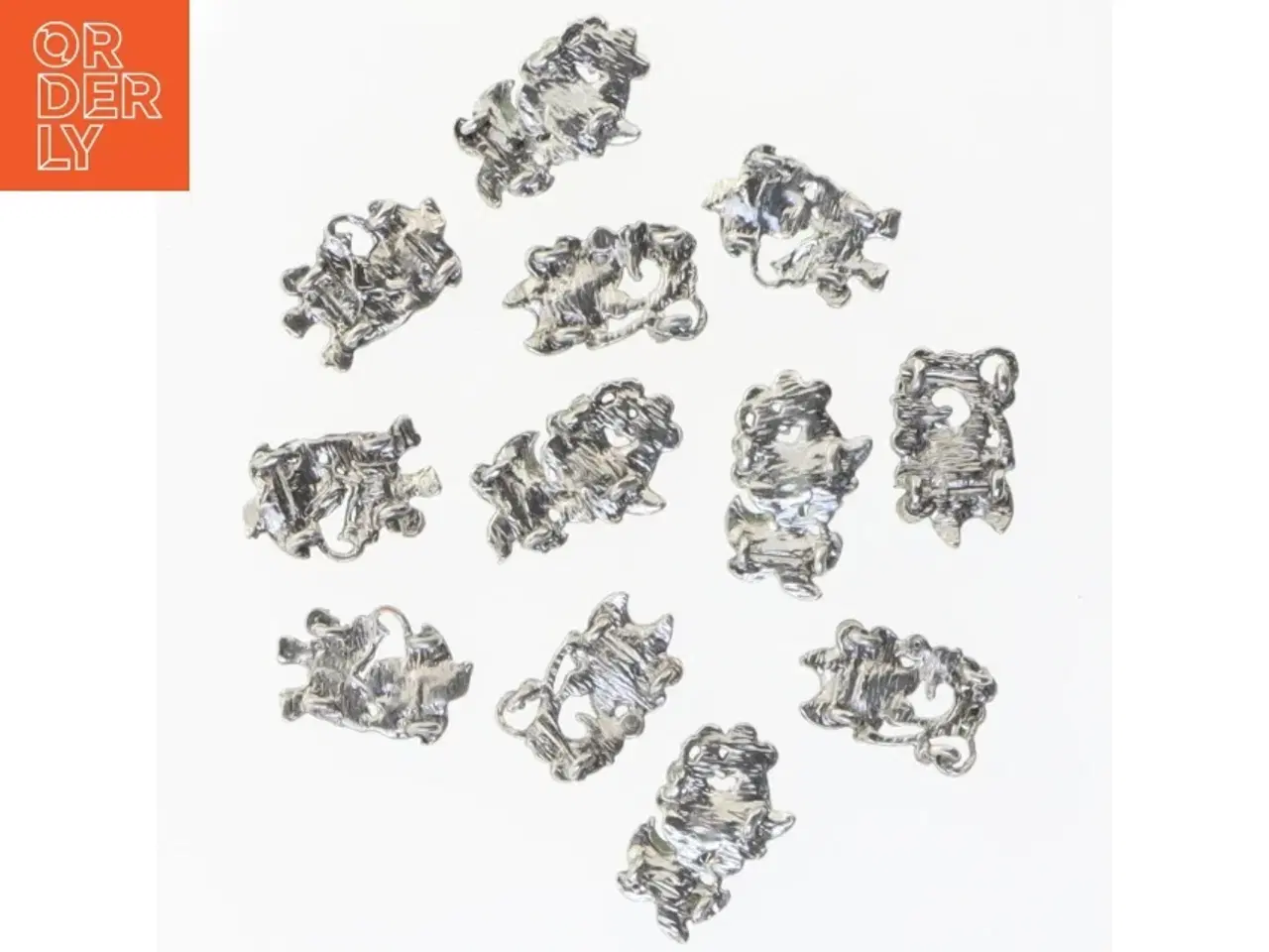 Billede 2 - Samling af emaljerede charms (str. 2,5x1,6 cm)