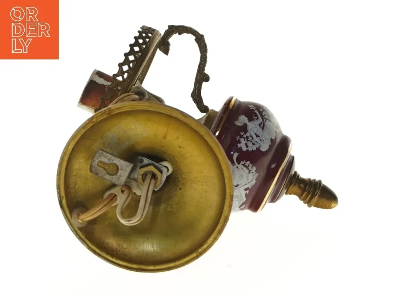 Billede 4 - Vintage væglampe med porcelænsskærm (str. 15x17 cm)