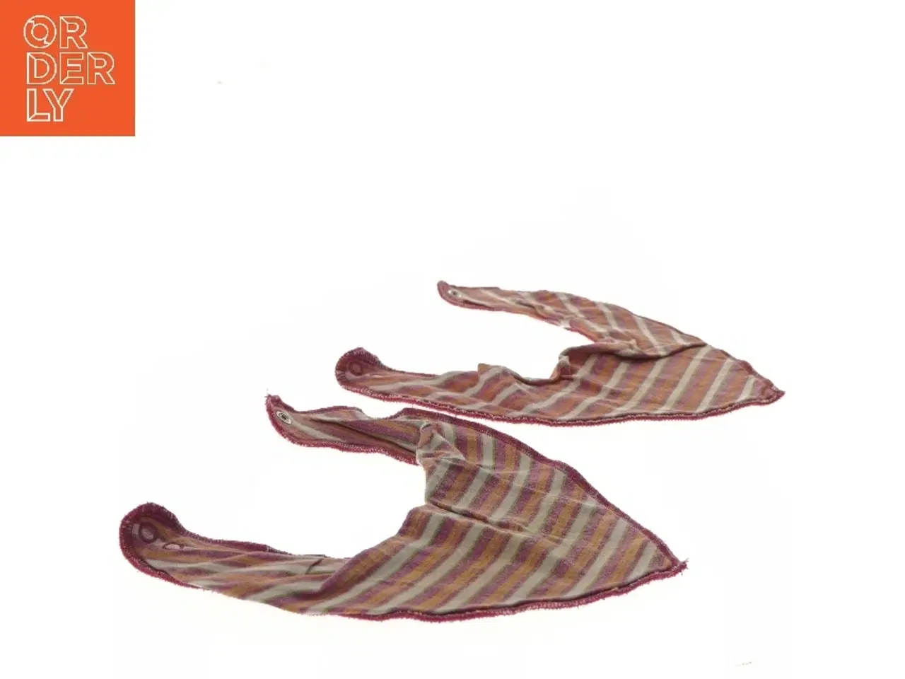 Billede 3 - Strikket babytørklæde i striber (str. 2 styk, ø 20 cm)