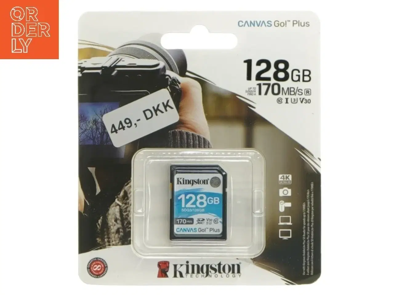 Billede 1 - Kingston SD-kort 128GB fra Kingston (str. 3x2,5 cm)