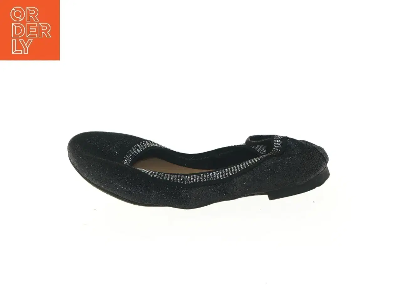 Billede 1 - Sort skinnende ballerina sko til børn fra VRS (str. 29 )