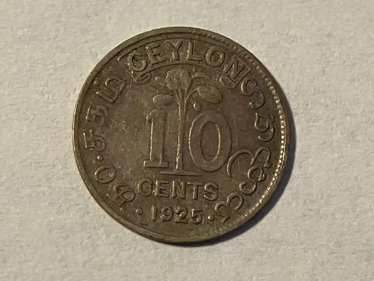 Billede 1 - 10 Cents Ceylon 1925