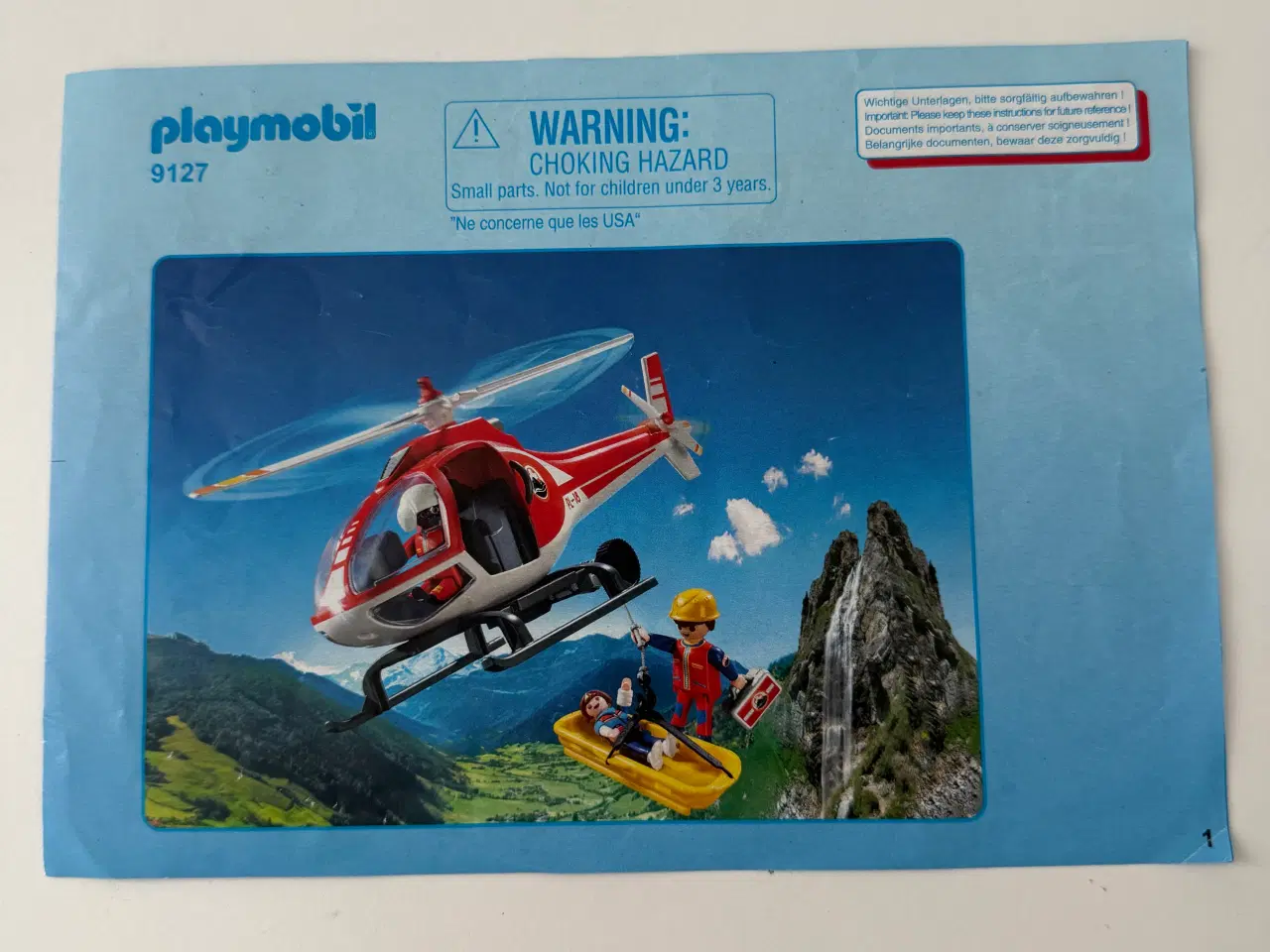 Billede 5 - Playmobil 9127 redningshelikopter, 3 figurer og ti