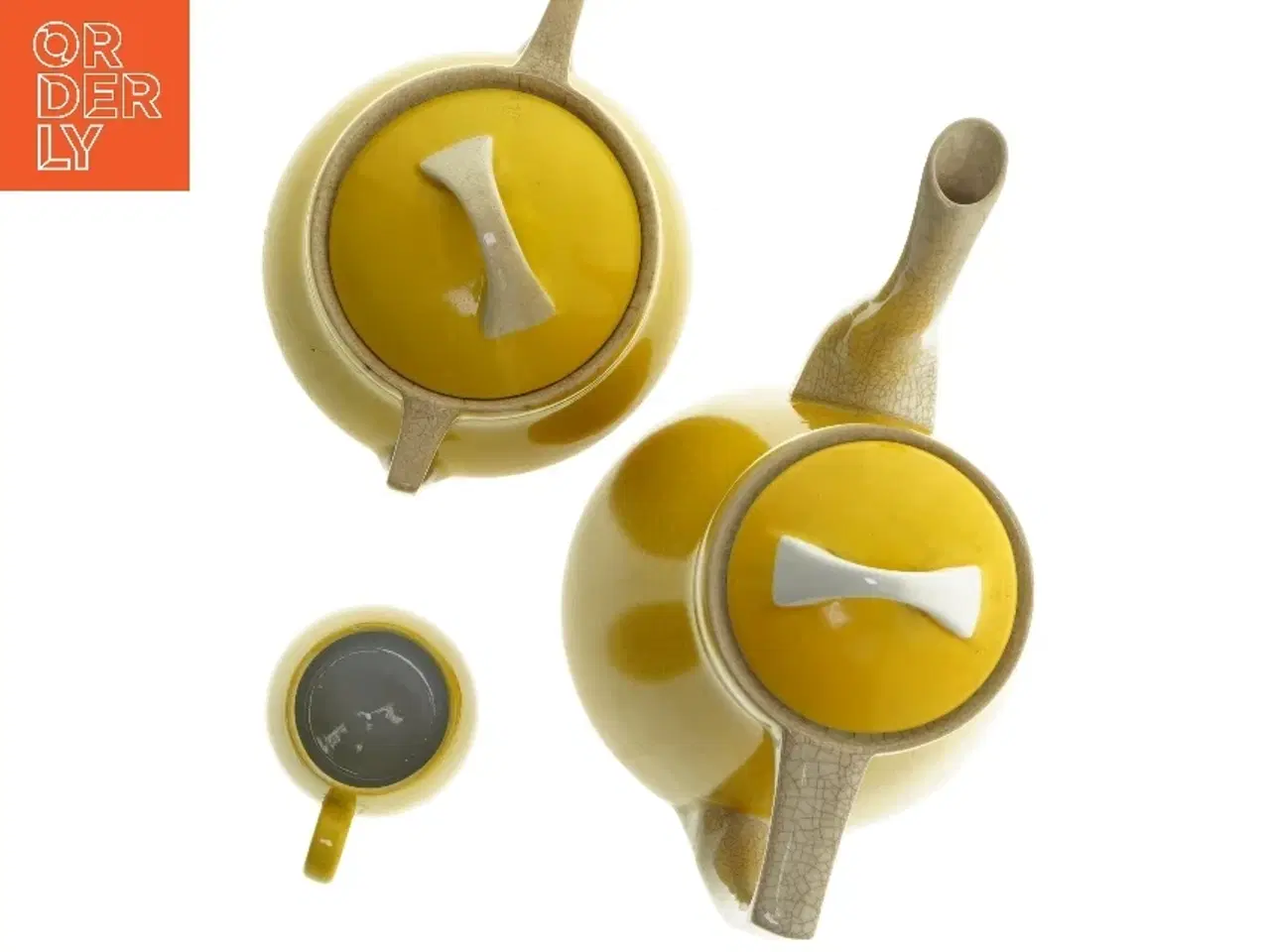 Billede 5 - Gult kaffestel i keramik (str. 22, ø 12, 7 cm)