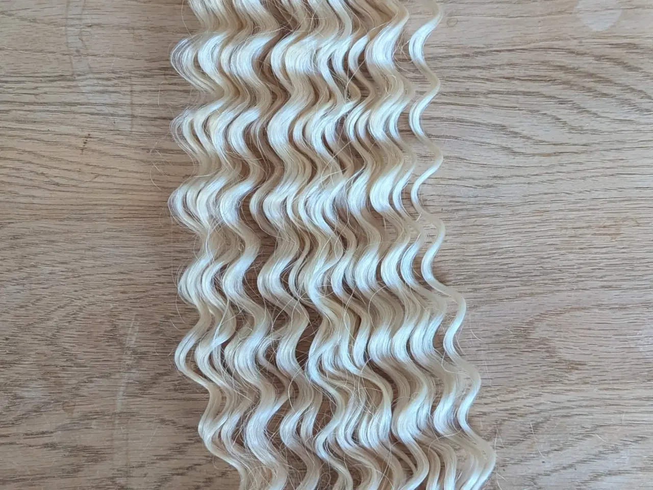 Billede 9 - Human hair 76 cm. Blond Deep wave.