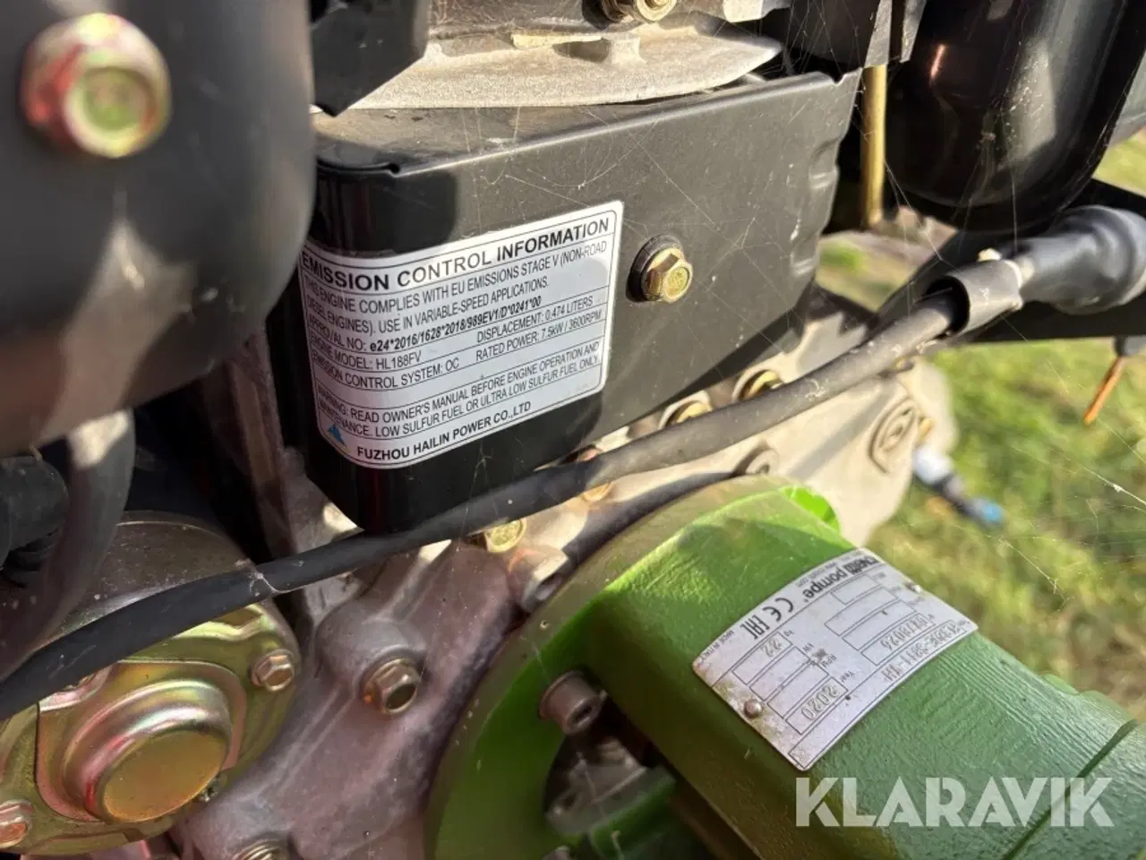 Billede 6 - Motorpumpe 12Hk Fuzhou hailin power Hl188fv