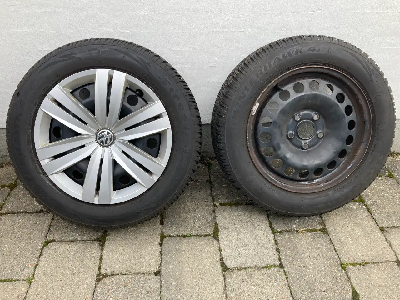 Billede 2 - Komplet vinterhjulsæt med Firestone Winterhawkdæk.