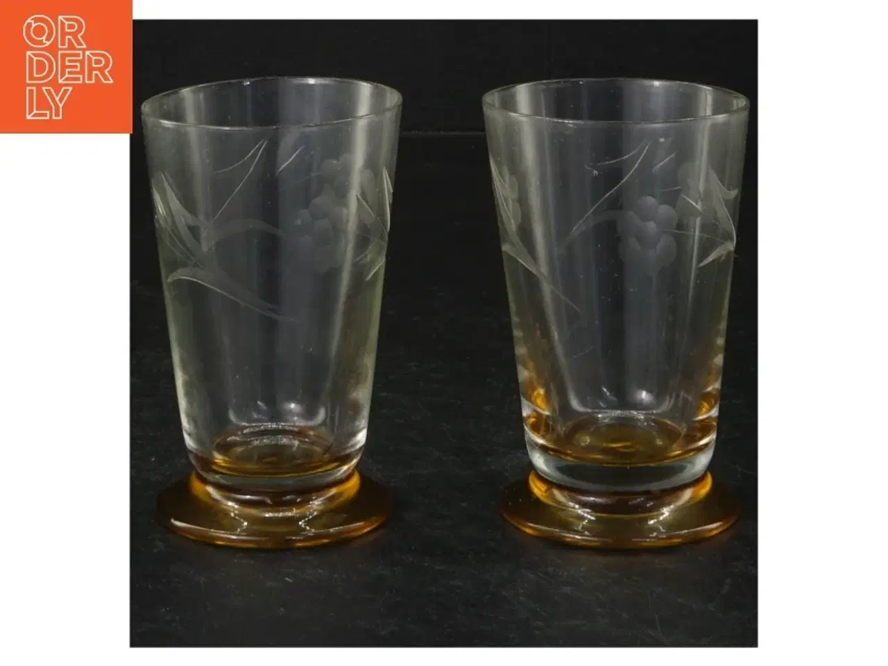 Billede 1 - Holmegaard Bygholm farvede glad (str. 9 x 5 cm)