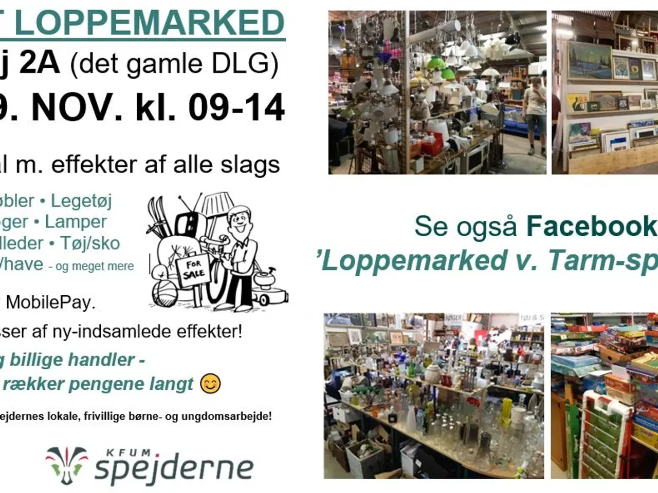 Billede 1 - Tarm-Spejdernes STORE LOPPEMARKED 9/11-24