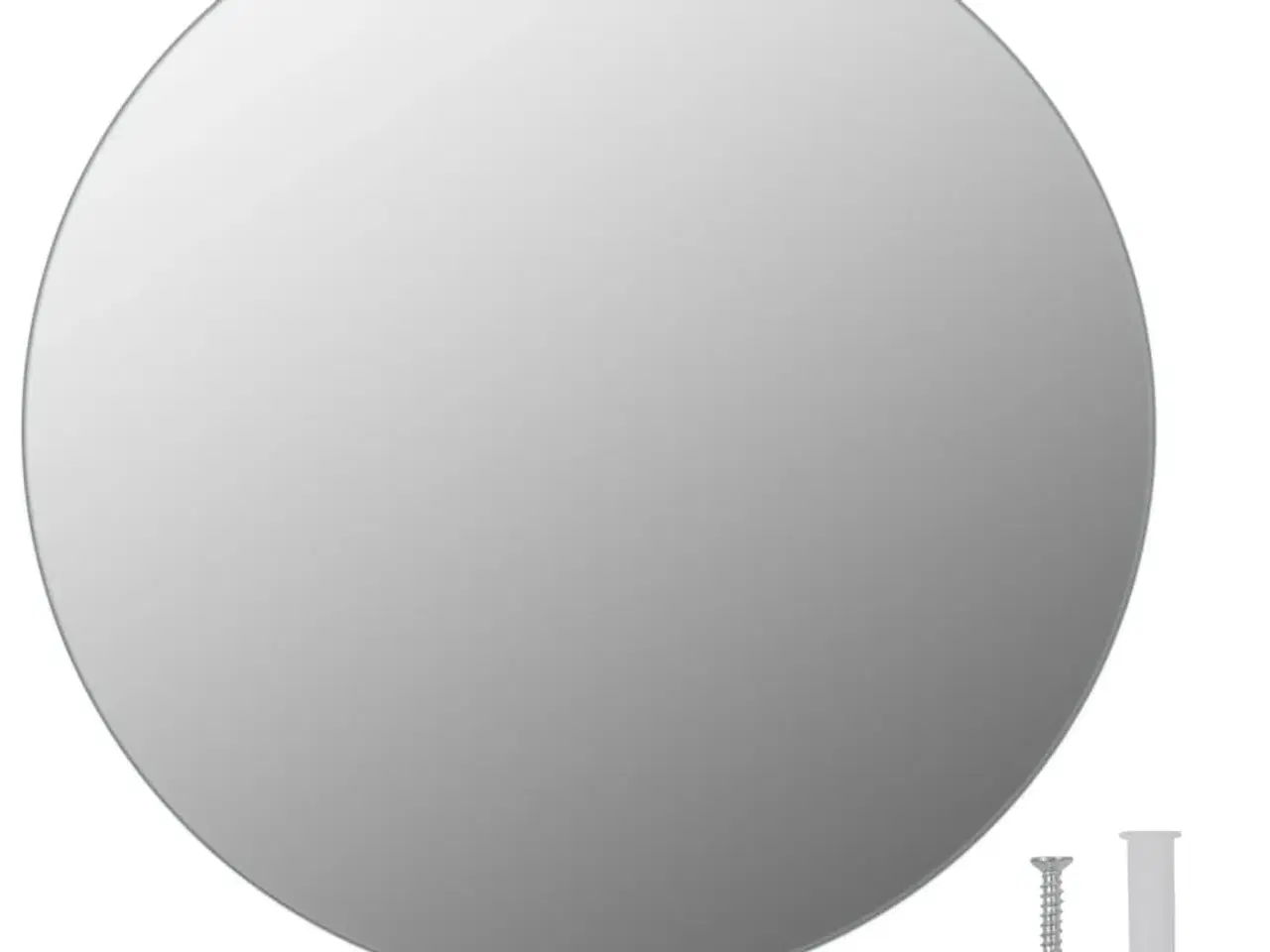 Billede 2 - Spejl uden ramme 30 cm rund glas