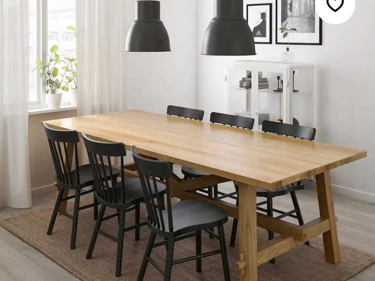 Billede 5 - Spisebord i massiv egtræ
