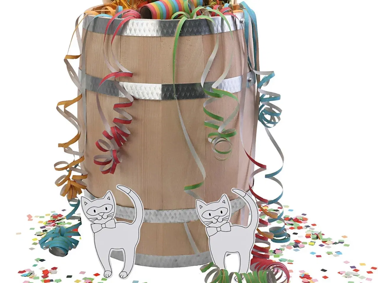 Billede 1 - Fastelavnstønde med dekosæt - 44 cm, ekstra stærk