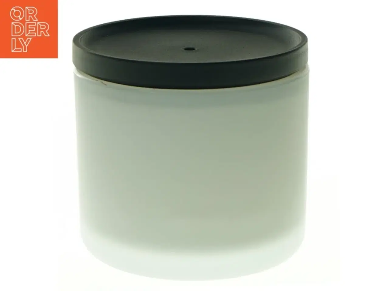 Billede 1 - Mat glasbeholder med låg fra Bering (str. H 9 cm)
