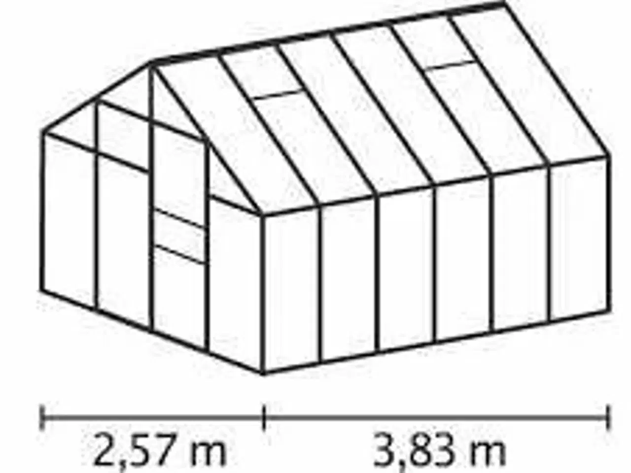 Billede 2 - Vitavia Merkur 9900 drivhus Sort med 3 mm delt glas