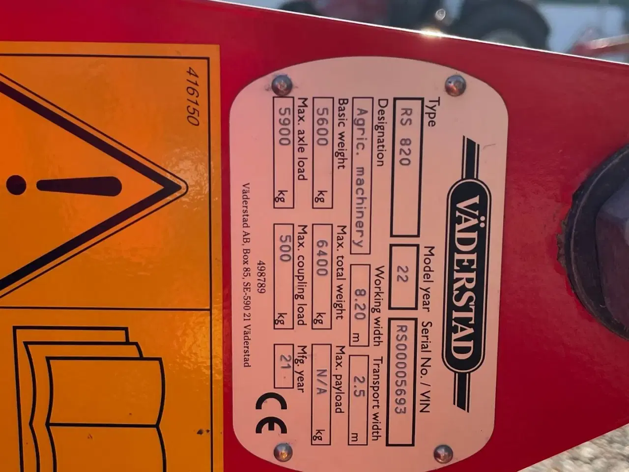 Billede 6 - Väderstad REXIUS 820  RS