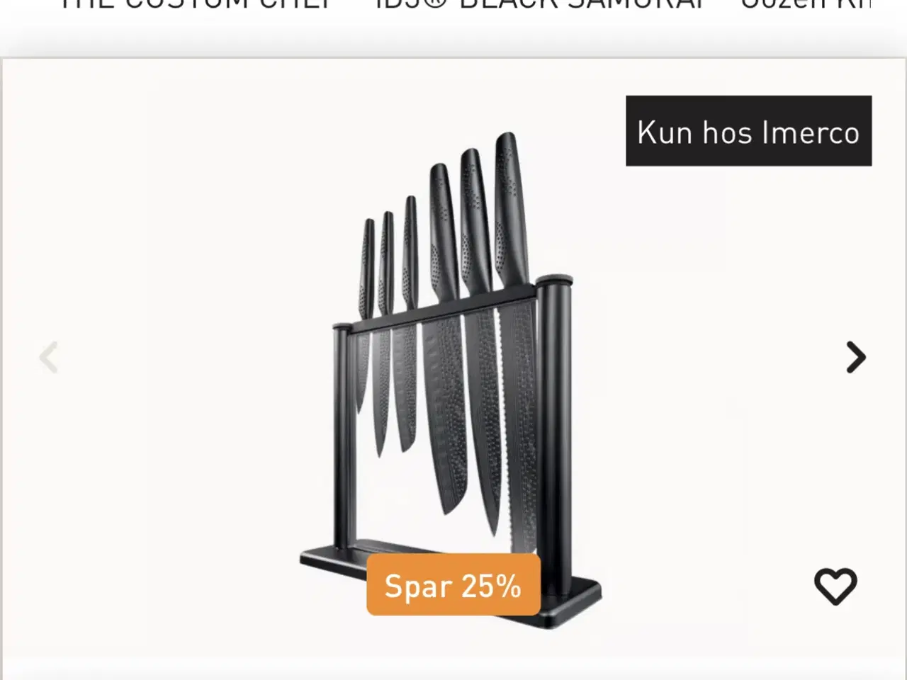 Billede 3 - BLACK SAMURAI Kniv set NYT