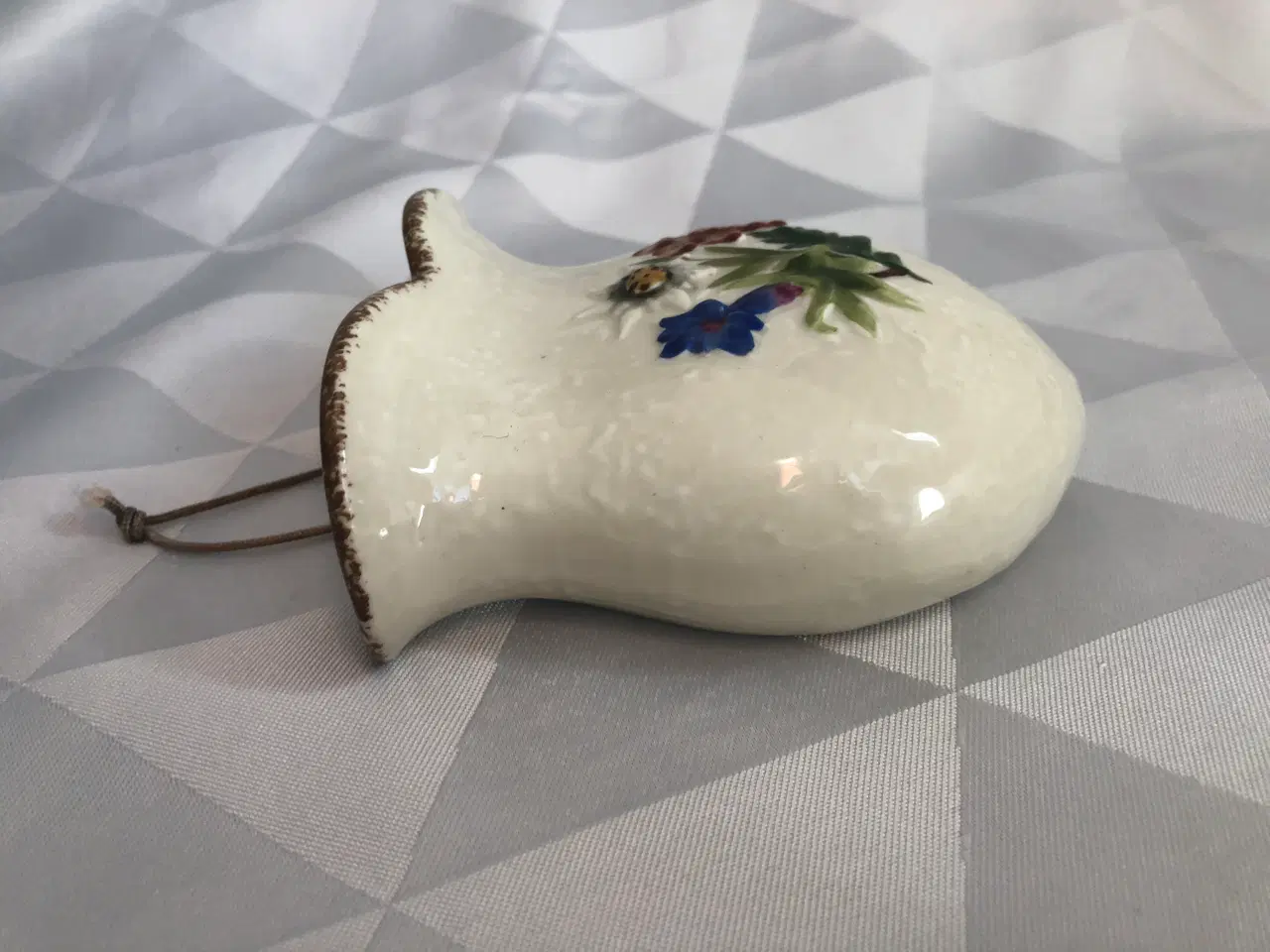 Billede 6 - Keramik vase til ophæng med blomstermotiver