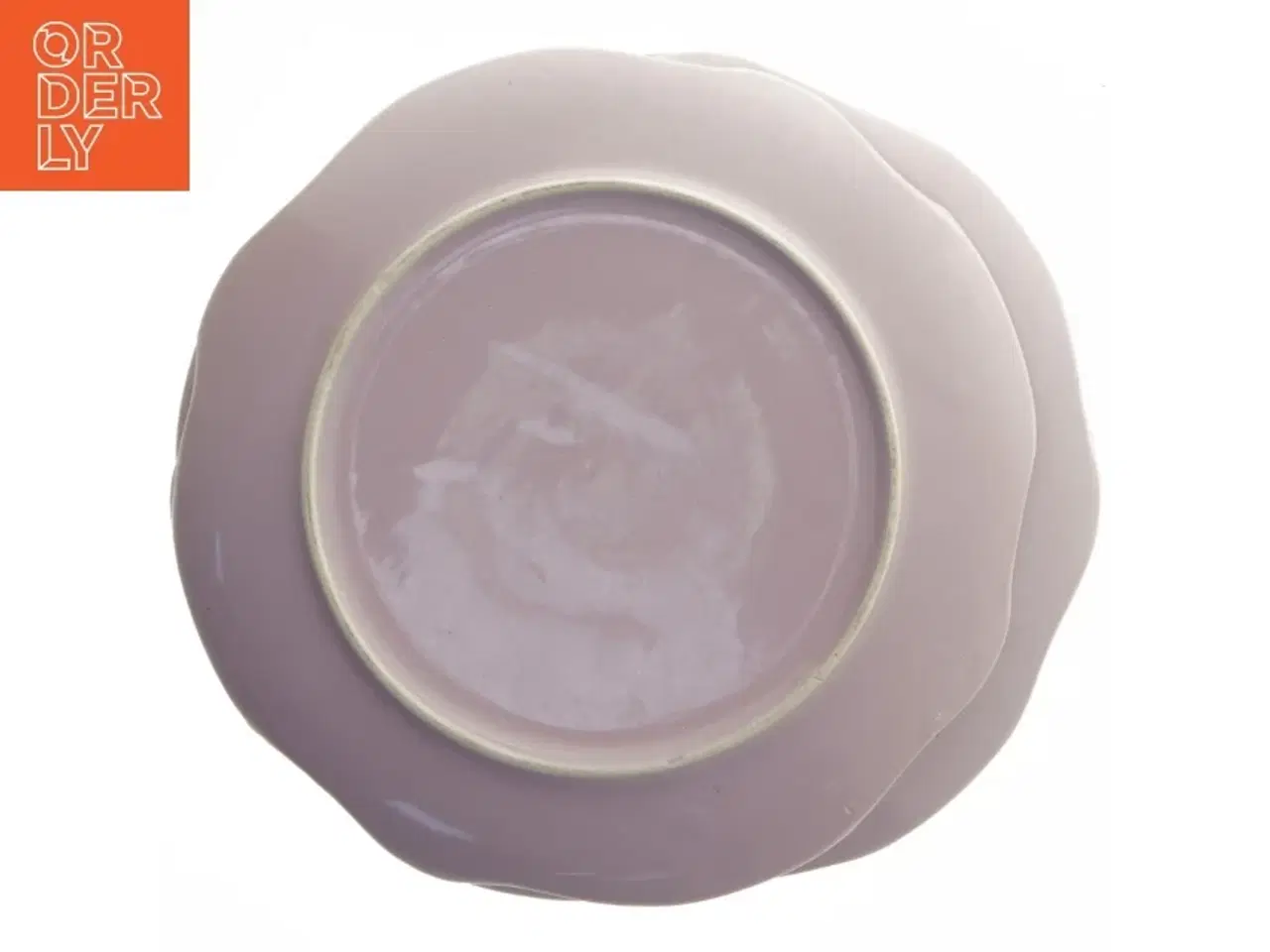 Billede 3 - Sæt af 4 lilla tallerkener med prikker (str. 4 styk Ø 21 cm)