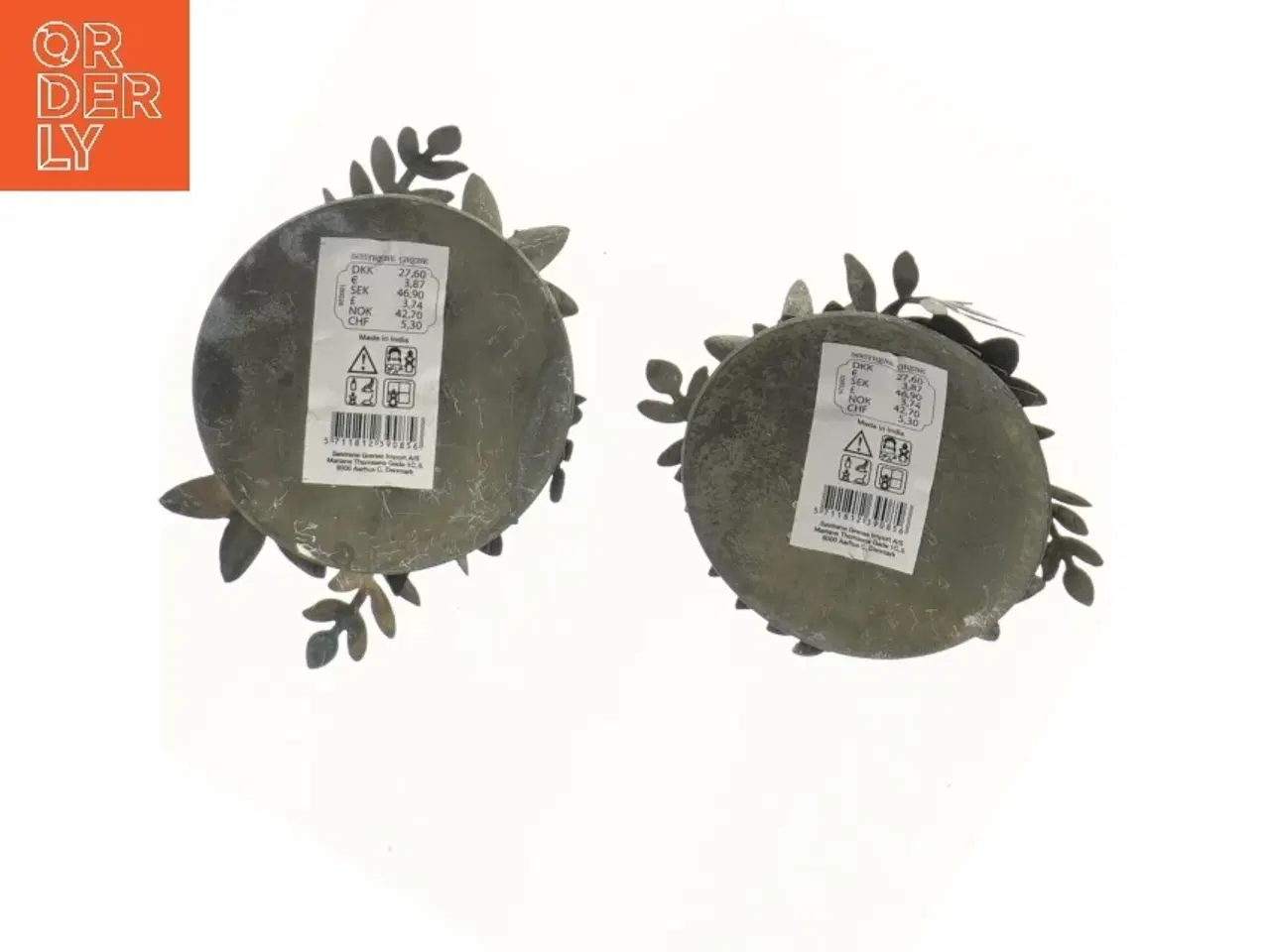 Billede 3 - Dekorative fyrfadsstager i blomstermetaldesign fra Søstrene Grene (str. Ø 9 cm)