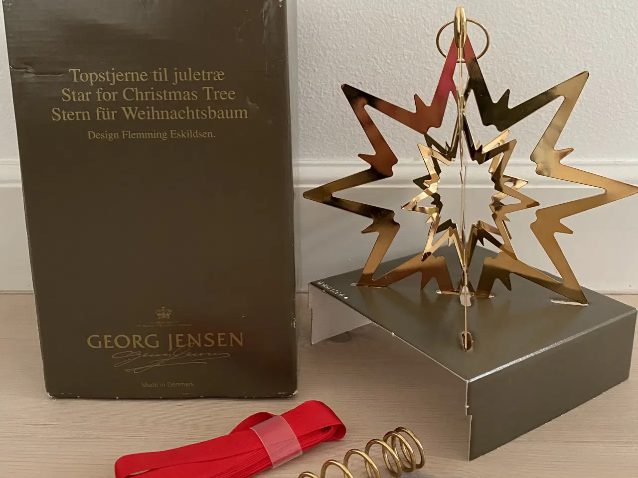 Billede 2 - Georg Jensen guldbelagt topstjerne til juletræ