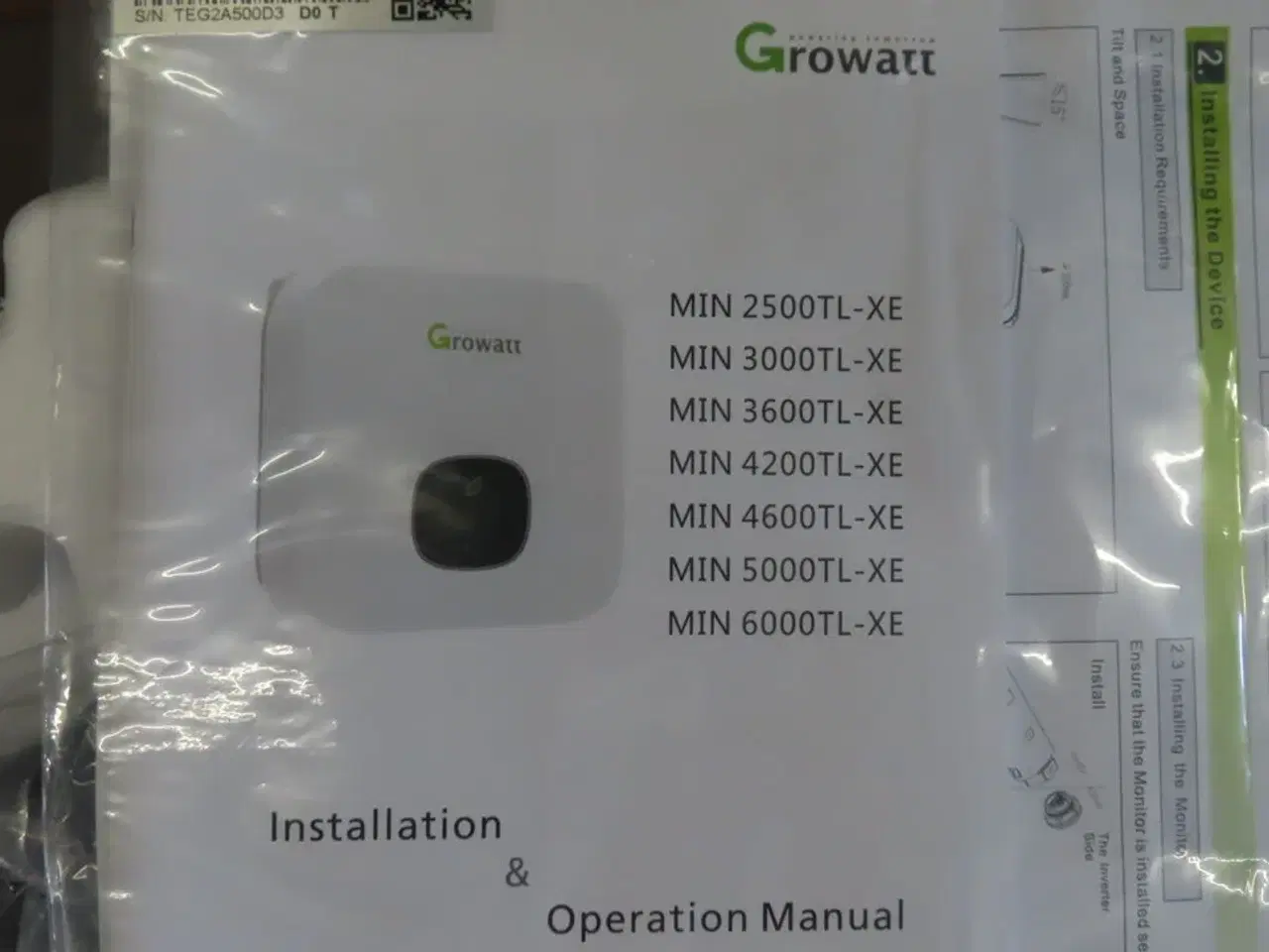 Billede 2 - Inverter GROWATT MIN 3600 TL-XE