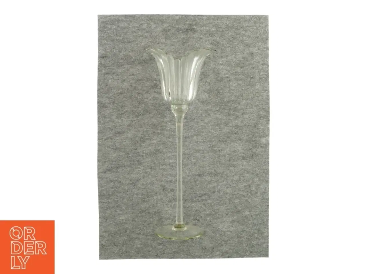 Billede 1 - Lysestage i klart glas