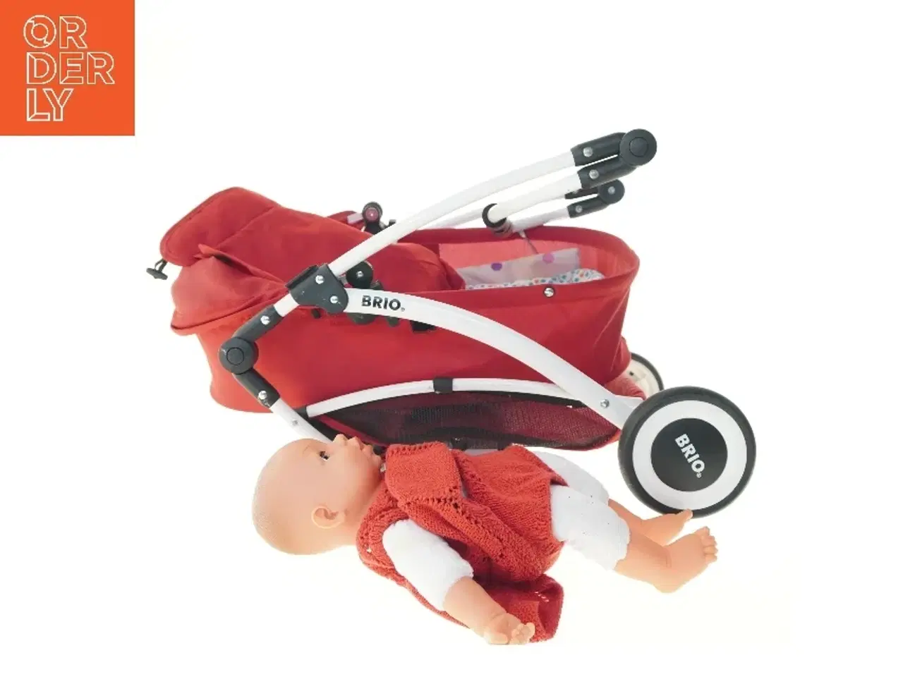 Billede 2 - Brio dukkevogn med dukke fra Brio (str. 59 cm)