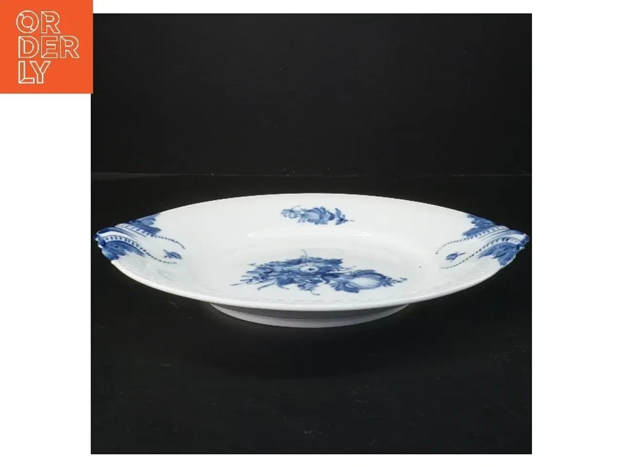 Billede 2 - Porcelæn fad med blå blomst fra Royal Copenhagen (str. Ø 29 cm)