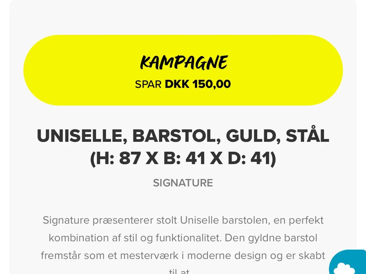 Billede 2 - Barstole guld/messing 