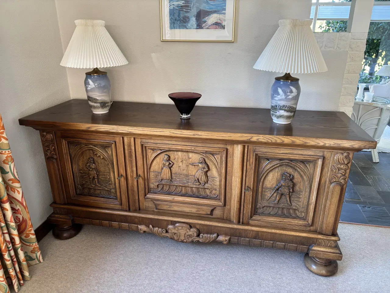 Billede 1 - Unik skænk i massiv Ege træ