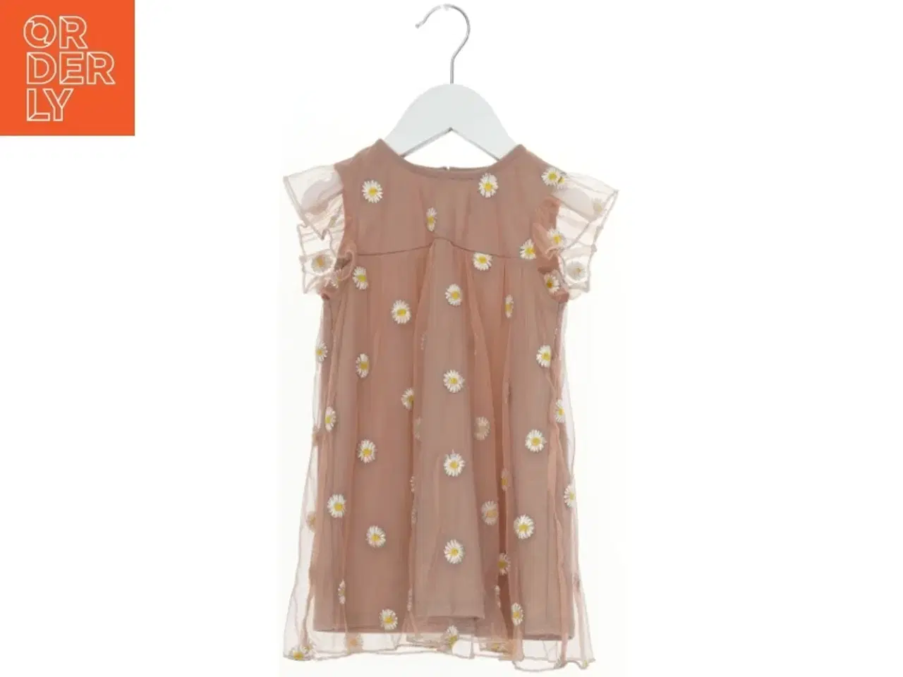 Billede 1 - Kjole med tyl og blomster mønster (str. 86)