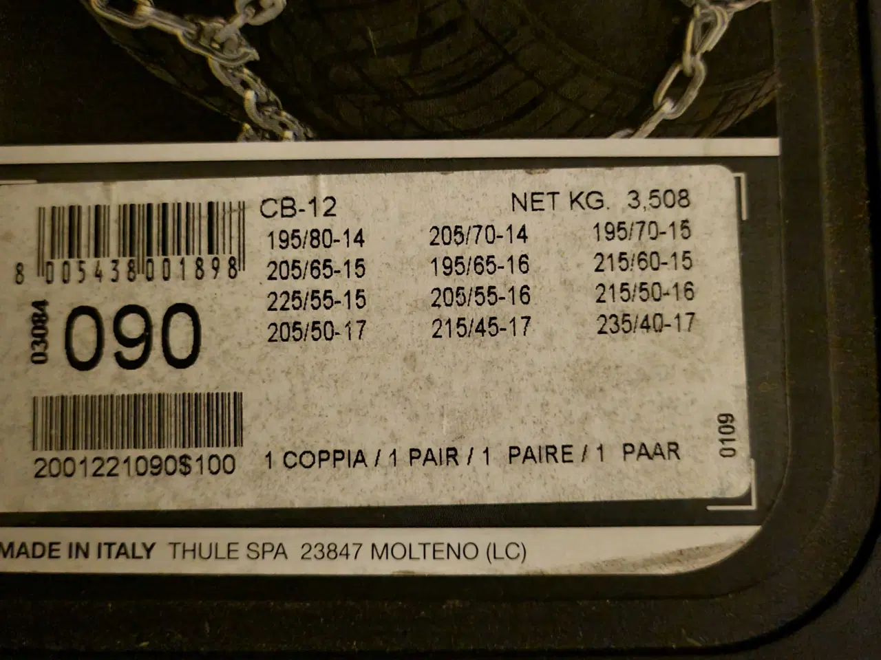 Billede 2 - Snekæder  Thule C-12